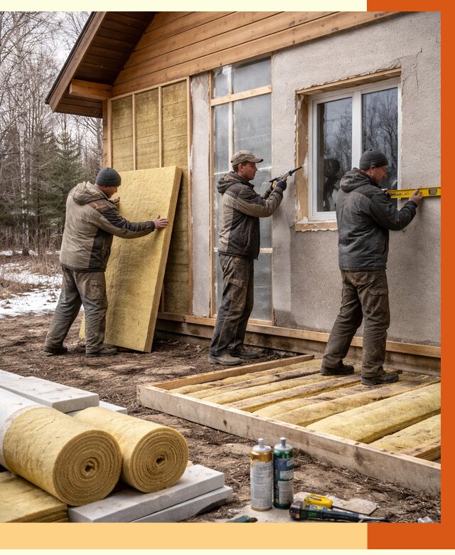 Утепление дачного дома в Обнинске от 4821 руб/м2 — недорого | ТепломастерБнн