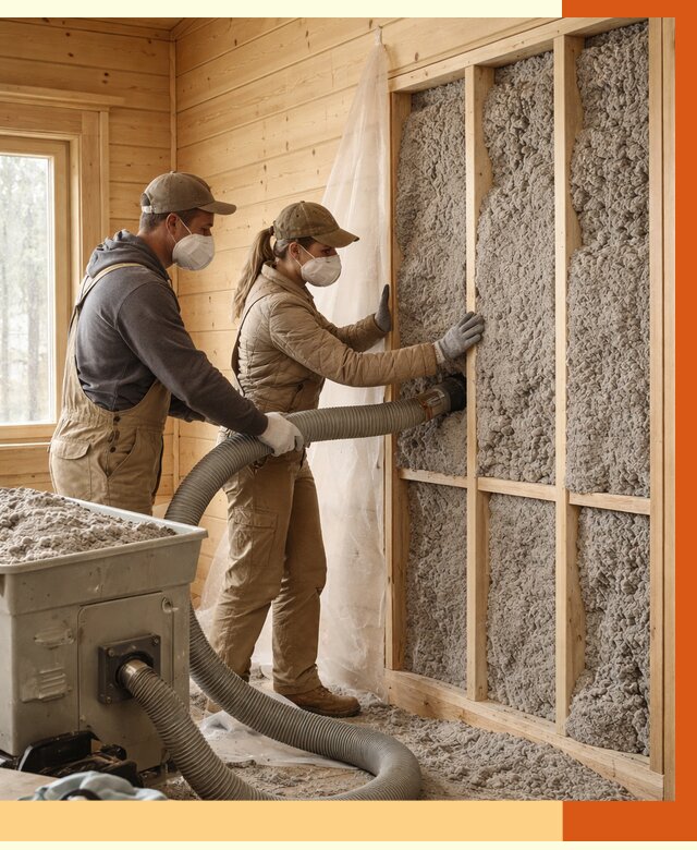 Утепление дачного дома эковатой в Обнинске от 1472 руб./м2 — комплексно, ТепломастерБнн