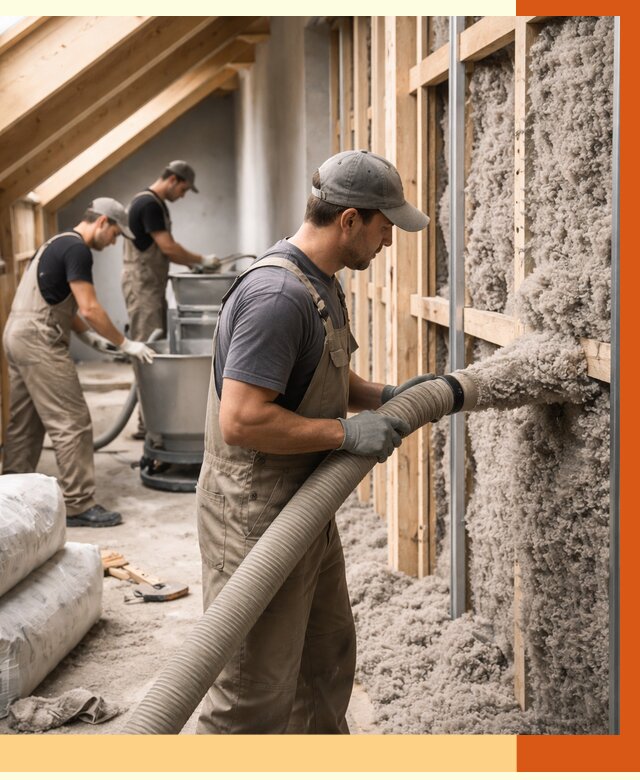 Утепление таунхауса эковатой в Обнинске от 2233 руб./м² — монтаж и задувка | ТепломастерБнн