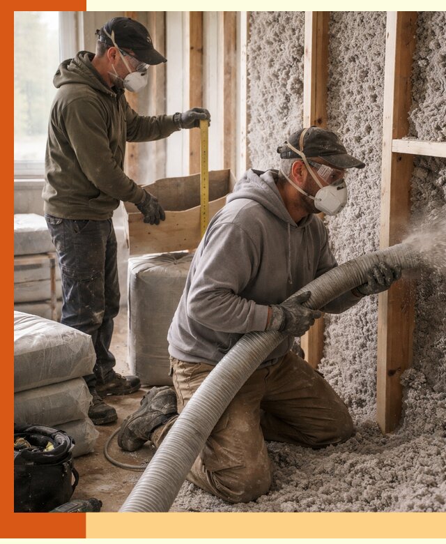 Утепление таунхауса эковатой в Обнинске для максимально теплых стен