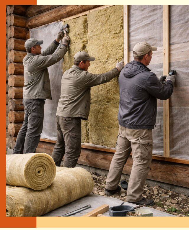 Утепление деревянного дома в Обнинске эффективными технологиями