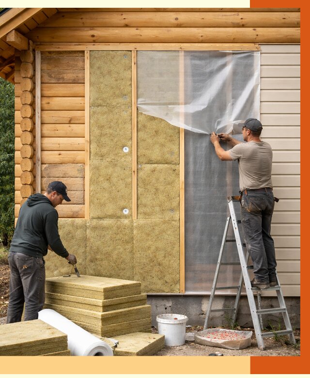 Утепление дома из бруса в Обнинске от 3806 руб./м2 — работы под ключ | ТепломастерБнн