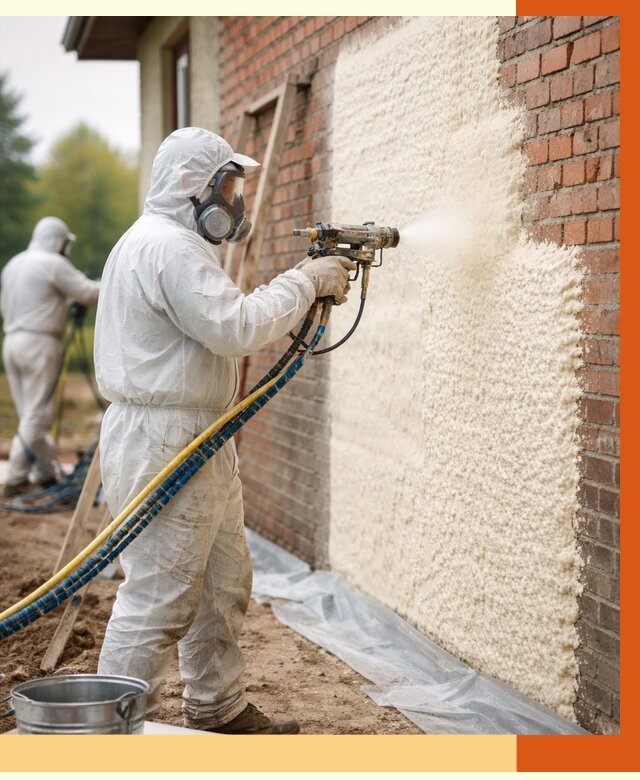 Утепление кирпичного дома ППУ в Обнинске под ключ от 6598 руб. | ТепломастерБнн