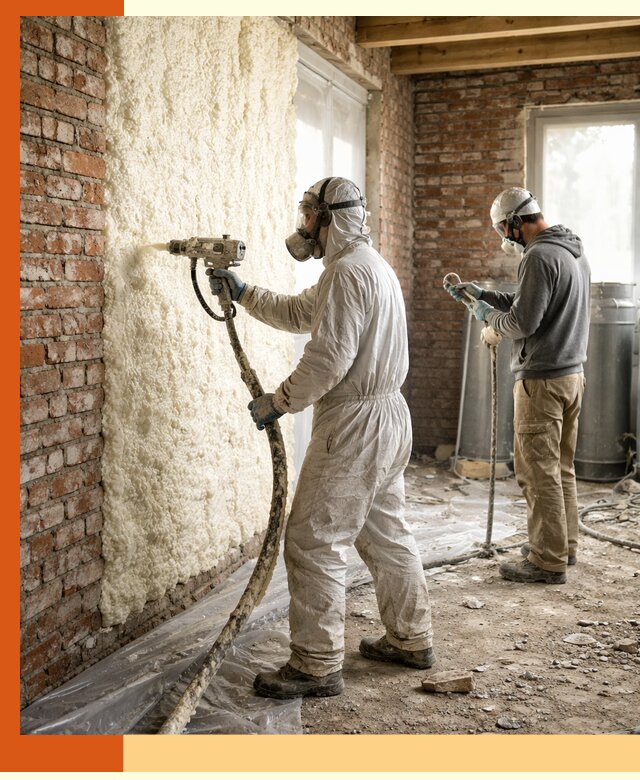 Утепление кирпичного дома пенополиуретаном в Обнинске