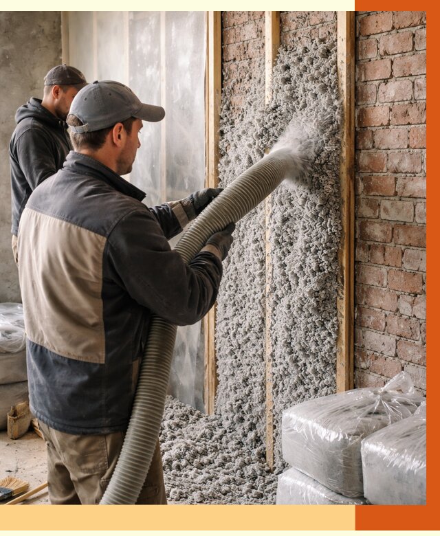 Утепление кирпичного дома эковатой в Обнинске от 2385 руб./м² | ТепломастерБнн