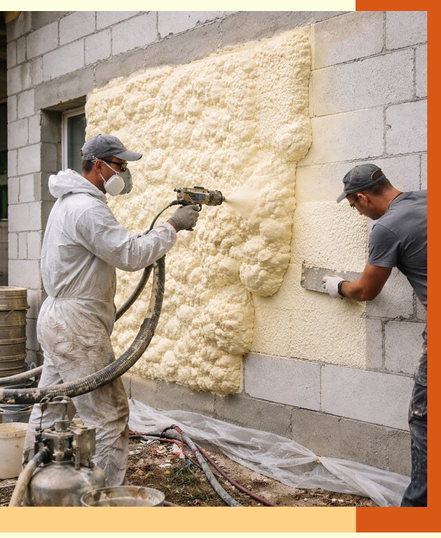 Утепление дома из газобетона ППУ в Обнинске от 4872 руб./м² под ключ | ТепломастерБнн