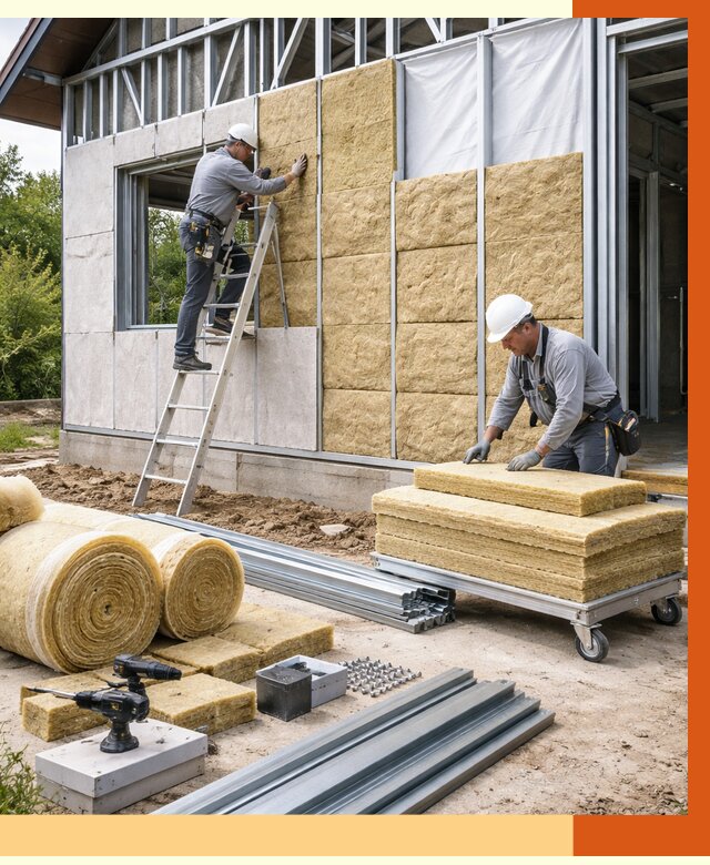 Утепление дома из ЛСТК в Обнинске от 5278 руб./м² — профессионально | ТепломастерБнн