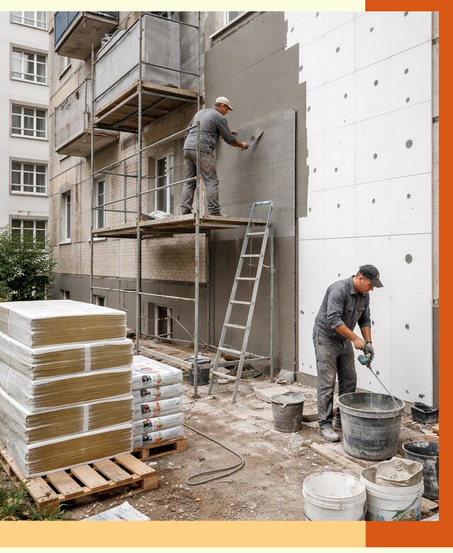 Утепление квартиры снаружи в Обнинске от 6242 руб/м2 под ключ | ТепломастерБнн