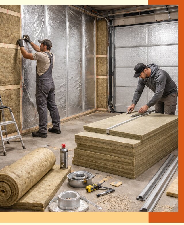 Утепление гаража в Обнинске от 4568 руб/м2 — комплексное утепление ворот и стен | ТепломастерБнн