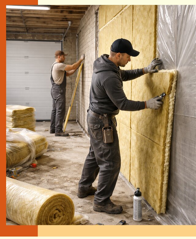 Утепление гаража под ключ в Обнинске — все виды теплоизоляции