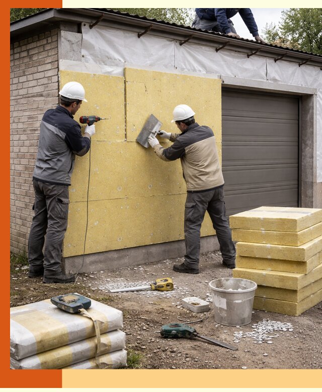 Утепление гаража снаружи в Обнинске качественно и надёжно