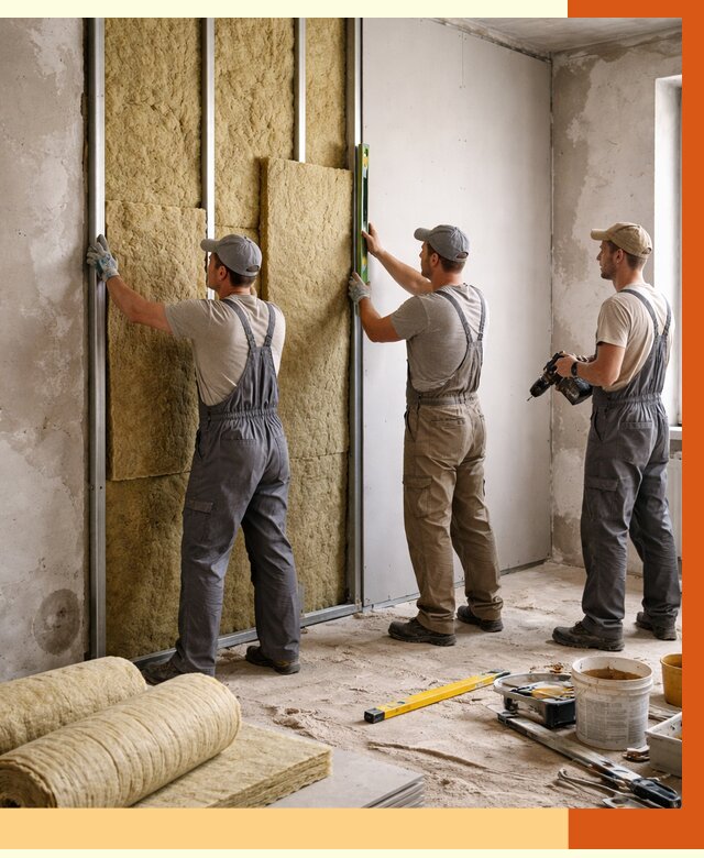 Утепление стен изнутри в Обнинске от 2284 руб/м² под ключ | ТепломастерБнн