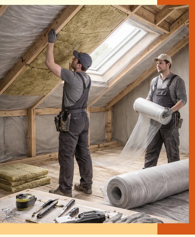 Утепление крыши изнутри мансарды в Обнинске от 4263 руб./м² | ТепломастерБнн