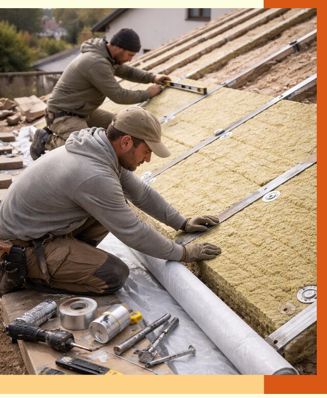 Утепление крыши снаружи в Обнинске под ключ от 1218 руб./м2 | ТепломастерБнн