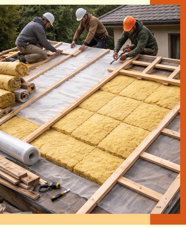 Утепление скатной крыши в Обнинске от 1269 руб./м2 под ключ | ТепломастерБнн