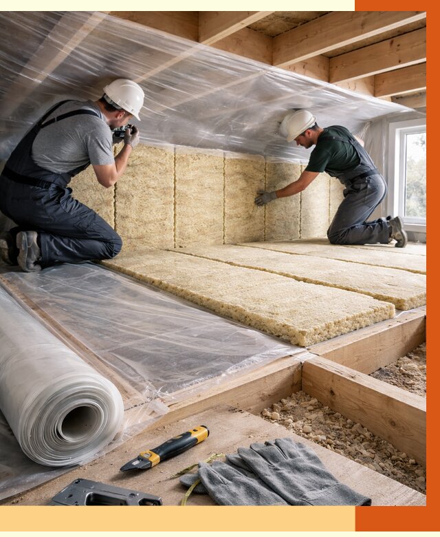 Утепление перекрытий в Обнинске от 2893 руб/м2 — утепление межэтажных и чердачных | ТепломастерБнн