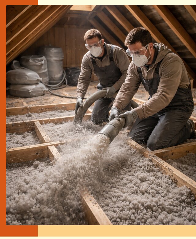 Утепление чердака эковатой в Обнинске — быстро и надёжно