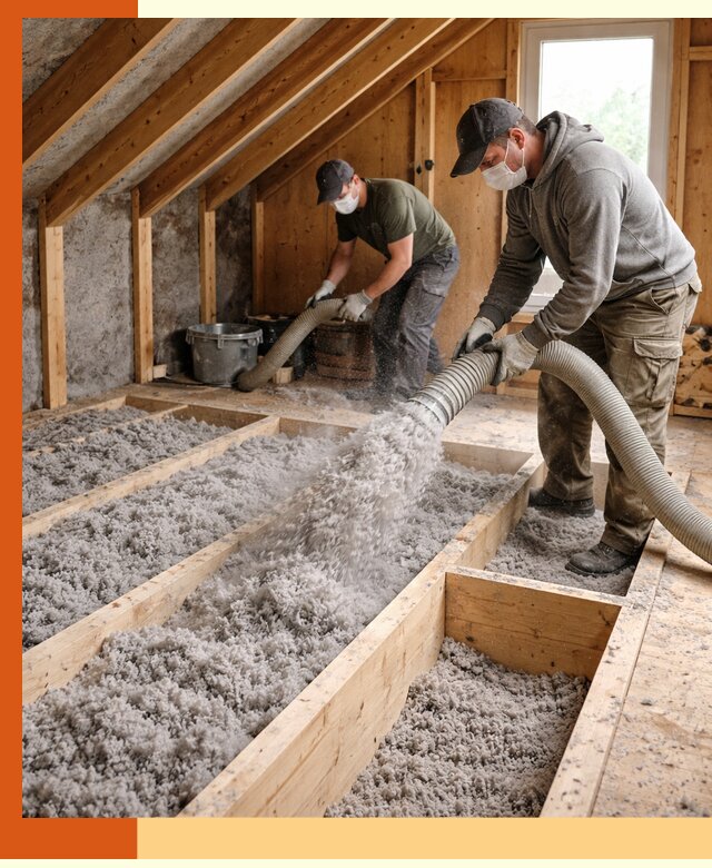 Утепление мансарды эковатой в Обнинске с гарантией качества