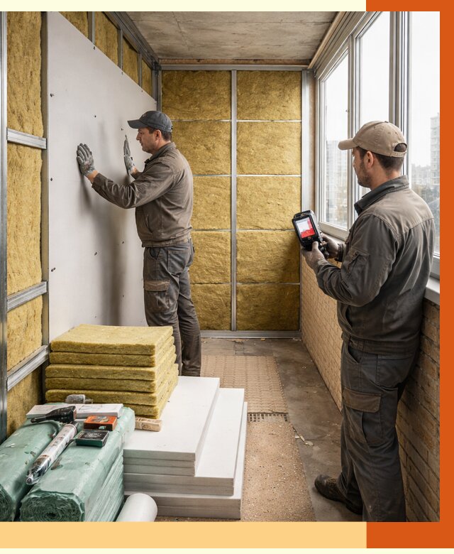 Утепление балкона в Обнинске от 4568 руб. под ключ | ТепломастерБнн