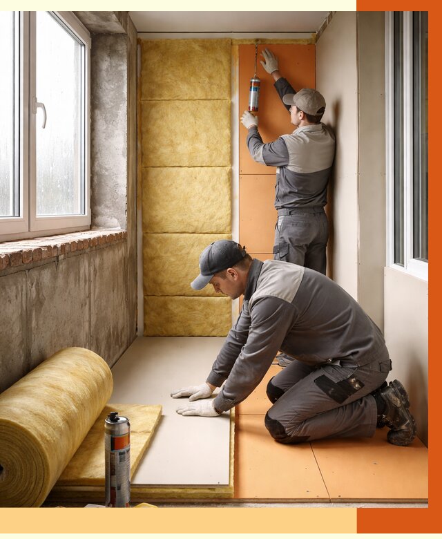 Утепление лоджии под ключ в Обнинске от 6598 руб/м2 — комплексное решение | ТепломастерБнн