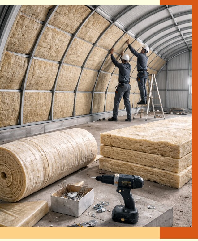 Утепление арочного ангара в Обнинске от 3248 руб./м2 под ключ | ТепломастерБнн