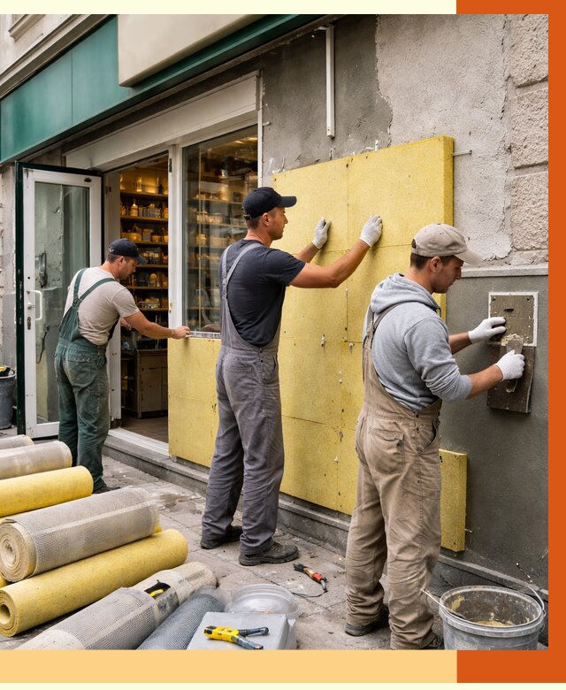 Утепление магазина в Обнинске от 4568 руб/м2 — цена, стены и снаружи | ТепломастерБнн