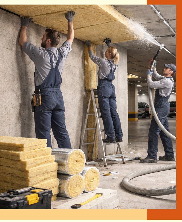 Утепление паркинга в Обнинске от 6902 руб./м2 — работы под ключ | ТепломастерБнн