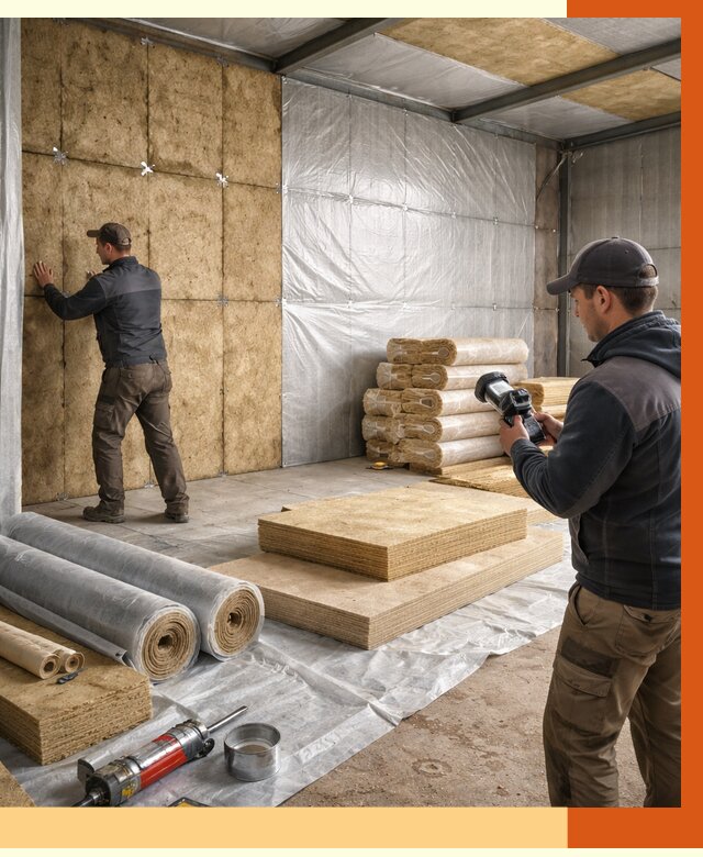 Утепление теплого склада в Обнинске под ключ от 11673 руб/м² | ТепломастерБнн