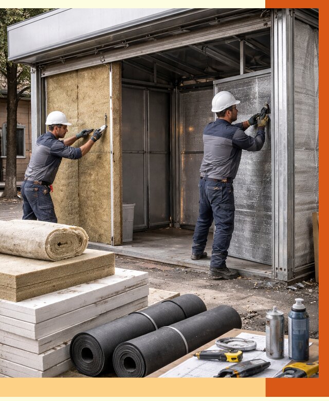 Утепление павильона шаурма в Обнинске под ключ от 1218 руб. за м² | ТепломастерБнн