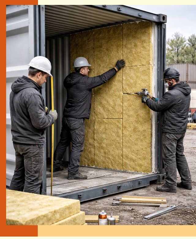 Утепление морского контейнера в Обнинске: надежная теплоизоляция и защита