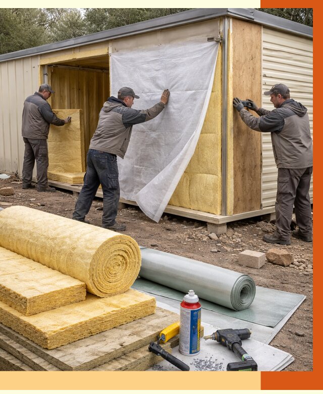 Утепление строительной бытовки в Обнинске от 12688 руб. под ключ | ТепломастерБнн
