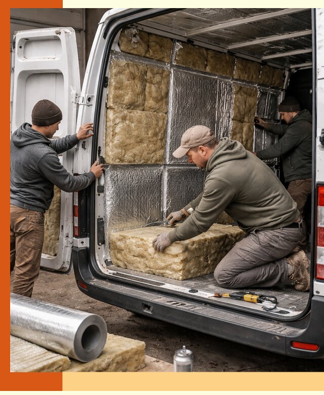 Утепление фургона в Обнинске: профессиональная теплоизоляция и шумоизоляция