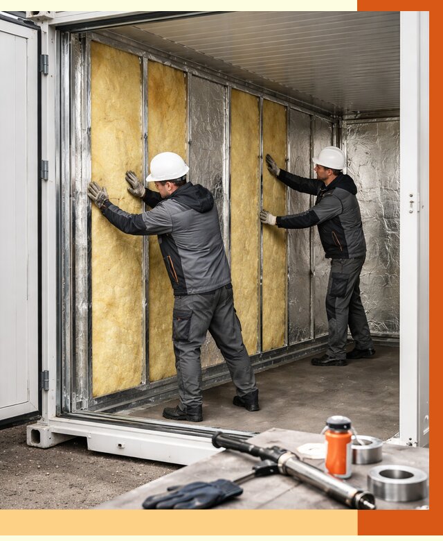 Утепление рефрижераторного контейнера в Обнинске от 45675 руб./м² | ТепломастерБнн