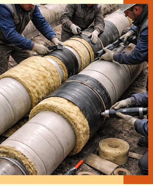 Утепление трубопровода в Обнинске под ключ от 1878 руб. — надежно и выгодно | ТепломастерБнн