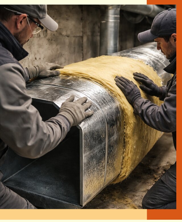 Утепление воздуховодов в Обнинске от 4263 руб. — теплоизоляция вентиляции | ТепломастерБнн