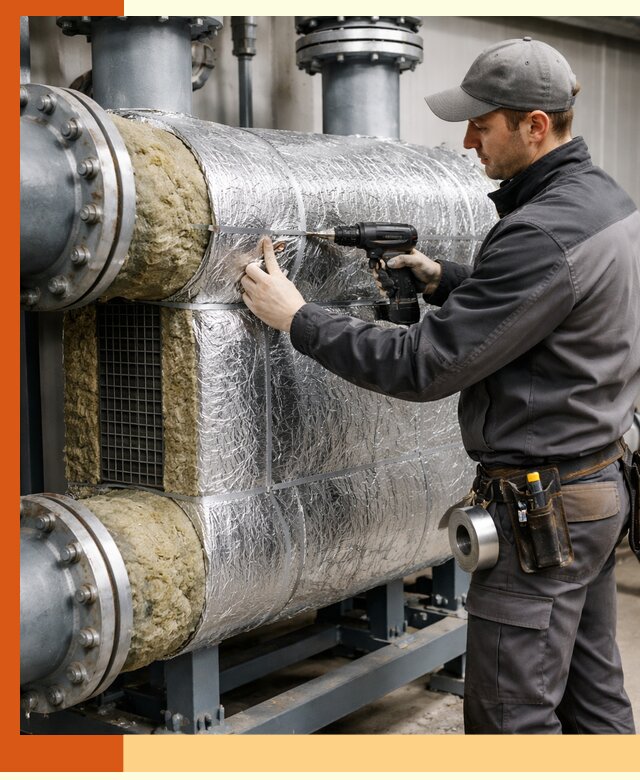 Утепление теплообменника в Обнинске — профессиональная теплоизоляция оборудования