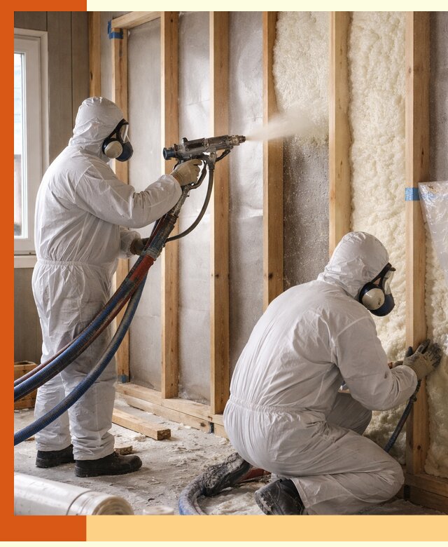 Утепление каркасной стены ППУ в Обнинске для домов и коттеджей