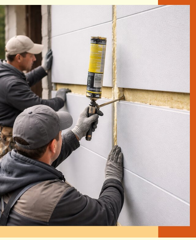 Утепление сэндвич панелей ППУ в Обнинске от 4263 руб. за м2 | ТепломастерБнн