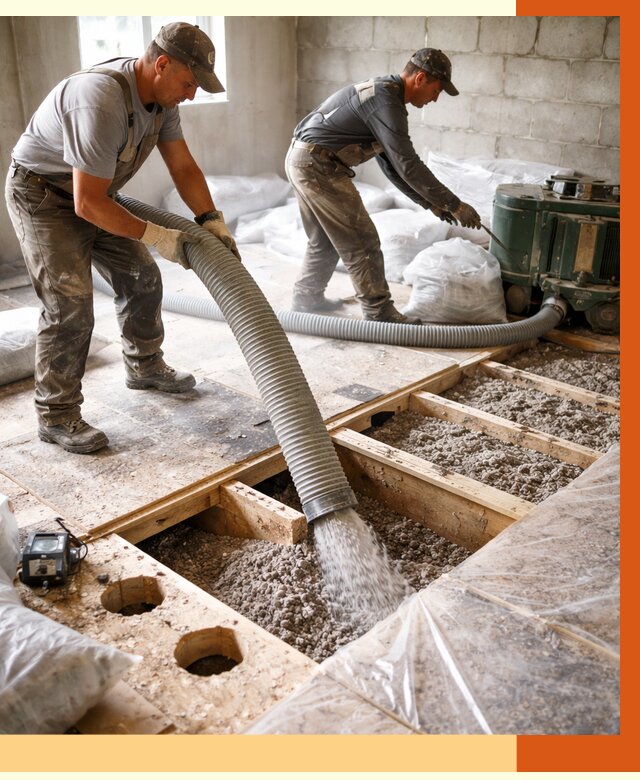 Заполнение пустот перекрытий в Обнинске от 4568 руб. под ключ | ТепломастерБнн