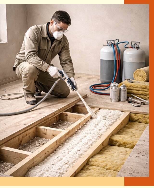 Заполнение полостей межэтажного перекрытия в Обнинске от 4263 руб. | ТепломастерБнн