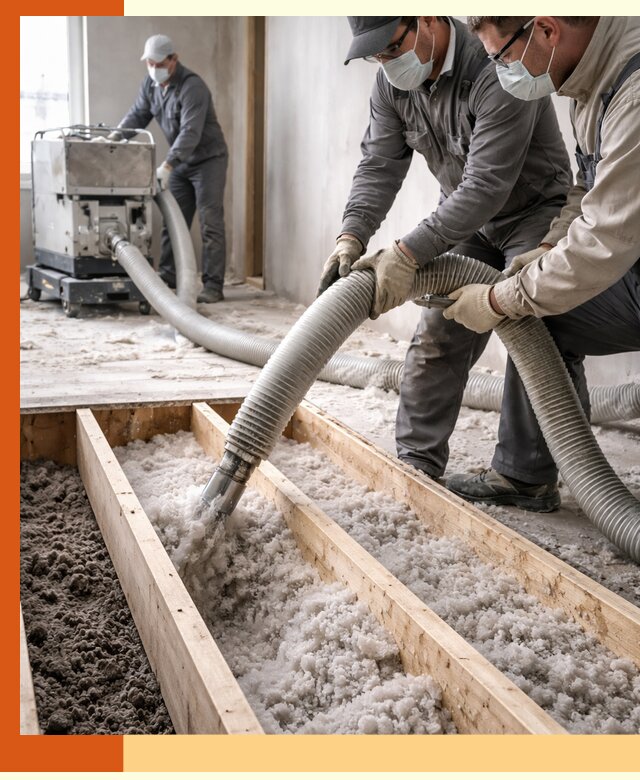 Заполнение полостей межэтажного перекрытия в Обнинске эффективно и герметично