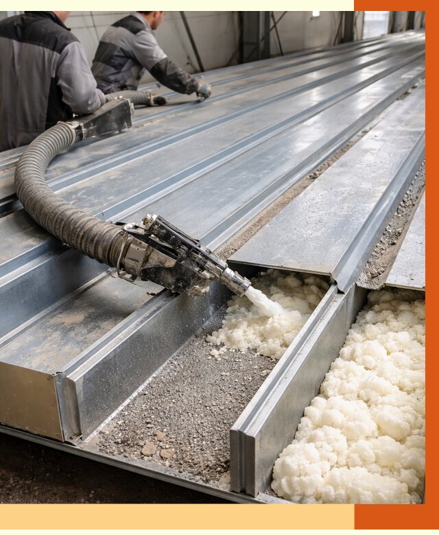 Заполнение пустот кровельных панелей в Обнинске от 7308 руб. под ключ | ТепломастерБнн