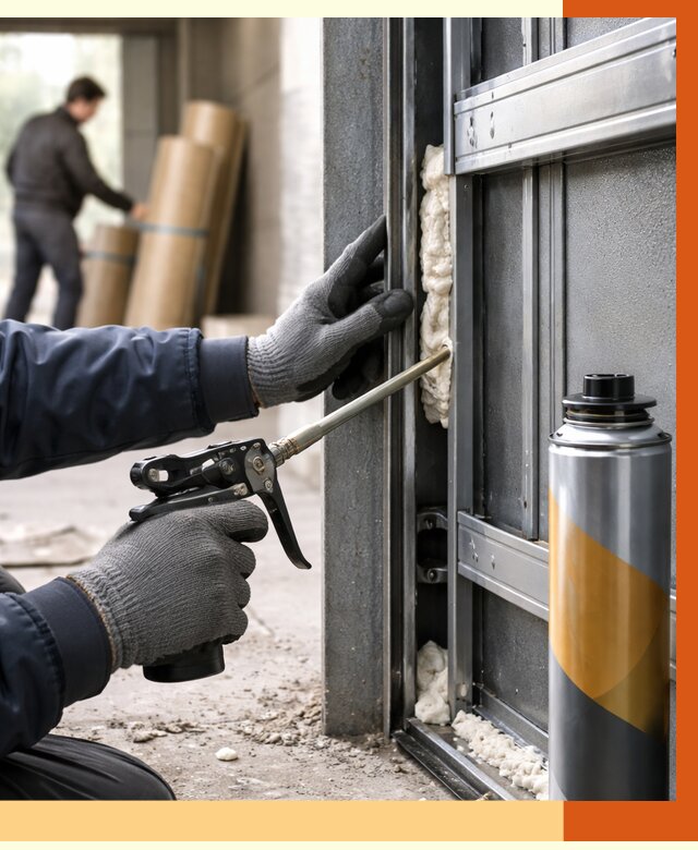 Заполнение пустот ворот в Обнинске от 4568 руб. — заливка ППУ, утепление под ключ | ТепломастерБнн