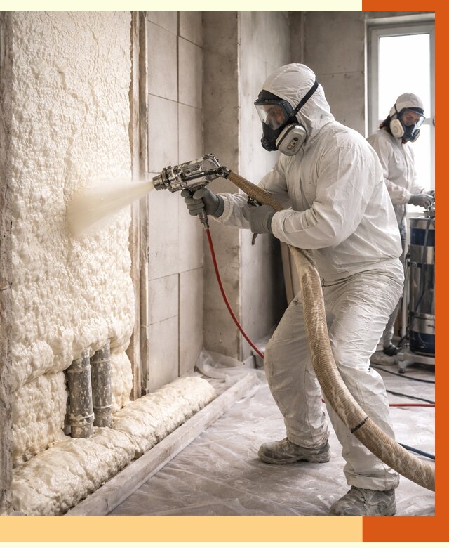 Напыление пенополиуретана в Обнинске от 7613 руб./м2 — услуги и монтаж ППУ | ТепломастерБнн