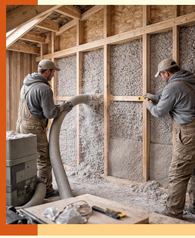 Утепление эковатой стен, потолков и перекрытий в Обнинске