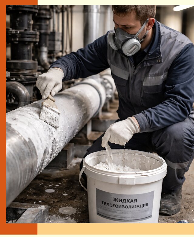 Утепление оборудования жидкой теплоизоляцией в Обнинске