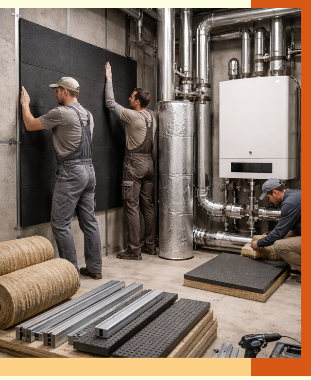 Шумоизоляция котельной в Обнинске от 6598 руб. под ключ | Профессиональная звукоизоляция — ТепломастерБнн