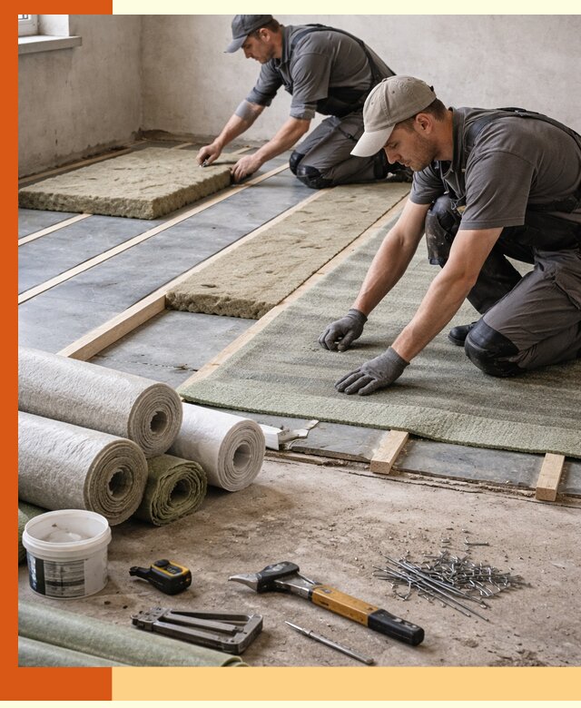 Шумоизоляция пола в Обнинске — профессиональная звукоизоляция помещений