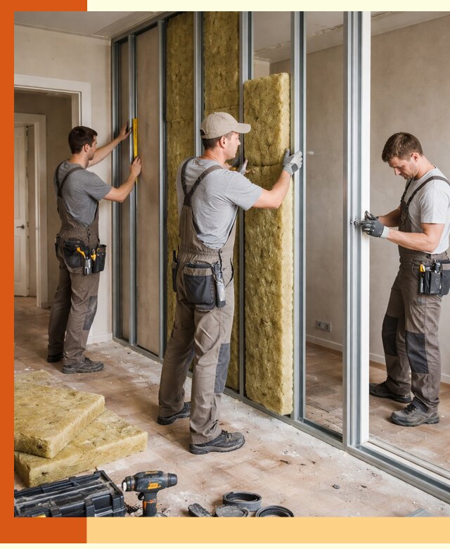 Шумоизоляция межкомнатных перегородок в Обнинске эффективно и надёжно