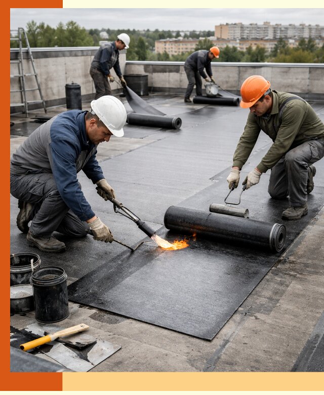 Профессиональная гидроизоляция плоской кровли в Обнинске